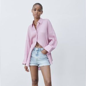 Zara Oversized Knotted Shirt Size XS